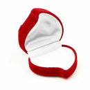 Velvet Jewelry Earring Ring Display Storage Heart Shaped Organizer Gift Cas S0R4
