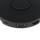 2 in 1 Type-C to Micro USB/HDMI/VGA HUB Dock +5W Wireless Charger Black