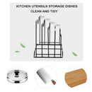 Pot Lid Holder Lid Organizer,Pot Lid Rack Storage,Pan Lid Cover Cabinet Pan U7K8
