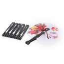 2 Pcs Paper Chinese Oriental Folding Hand Held Fans.Ideal Size For Handbags 3C