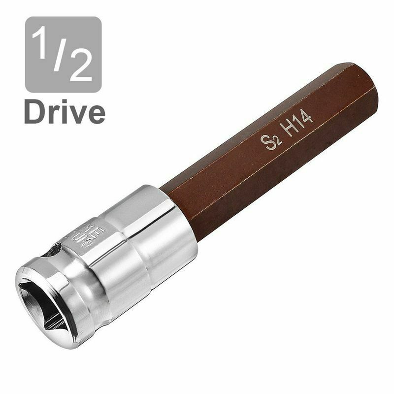 1/2-Inch Drive 14mm Hex Bit Extra Long Socket, S2 Steel I5V4
