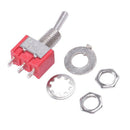 AC 250V/2A 120V/5A ON/ON 2 Position SPDT Mini Micro Toggle Switch Red M3D2