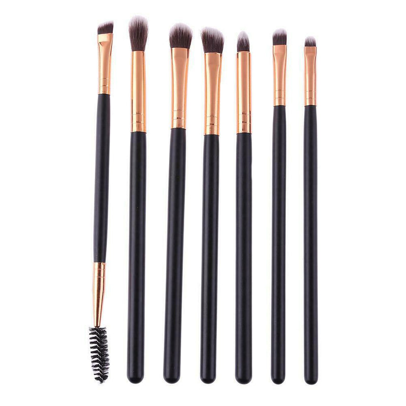 7pcs Wood Handle Eyeshadow Foundation Loose Powder Brush Makeup Brushes Set A