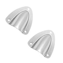 2x Yacht Clam Shell Midget Vent Stainless Steel Hose Cable Cover Ventilation