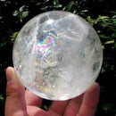 Natural Rainbow Clear Quartz Crystal Ball Healing Lucky Magic Sphere Decor 40MM