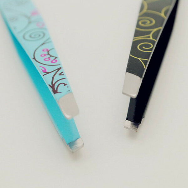 Professional eyebrow tweezers hair beauty slanted stainless steel tweezer B Bj