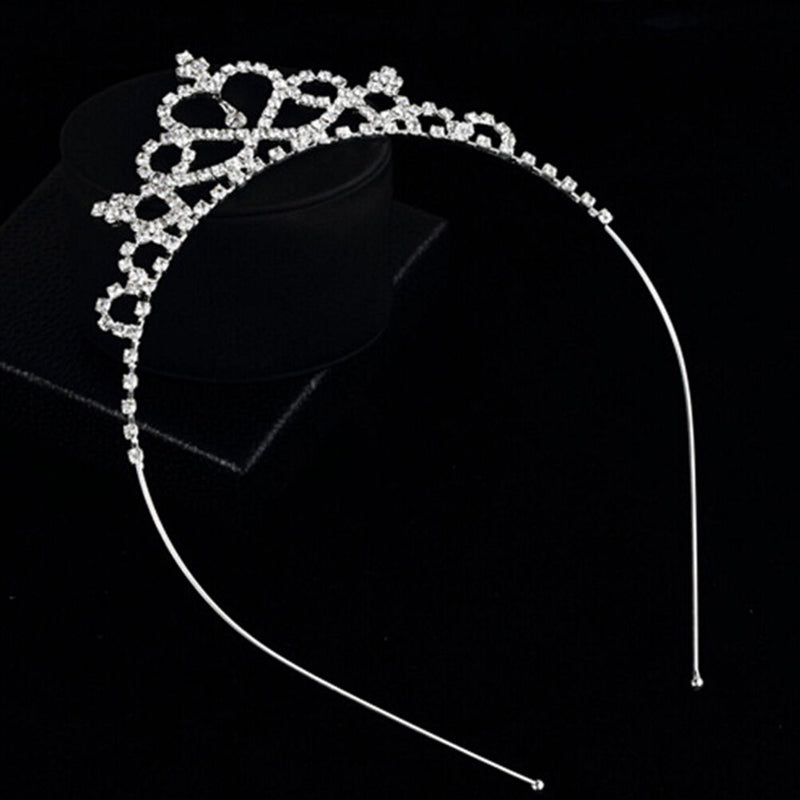 Girl Princess Hairband Child Party Bridal Crown Headband Crystal Diamond Tiara L