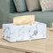 Rectangular Marble PU Leather Facial Tissue Box Cover Napkin Holder Paper T U4M5