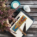 DIY Special Shaped Diamond Painting Creative Leather Bookmarks with Tassel