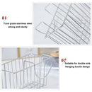 Kitchen Sink Stainless Steel Bathroom Organizer Sponge Holder Drain Rack Hanging