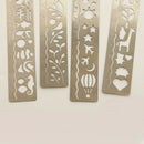 Creative Hollow Metal Straight Measure Ruler Diary DIY Bookmark Stationery
