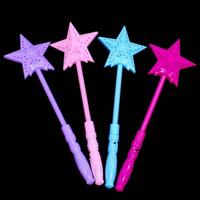 LED Flashing Hollow Star Wand Holiday Concert Party Lights Up Glow Sticks