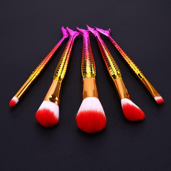 5pcs Professional Blending Makeup Comestic Brush Foundation Blusher Brushes