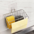 Stainless Steel Dish Drain Rack Filter Basket Kitchen Sink Organizer