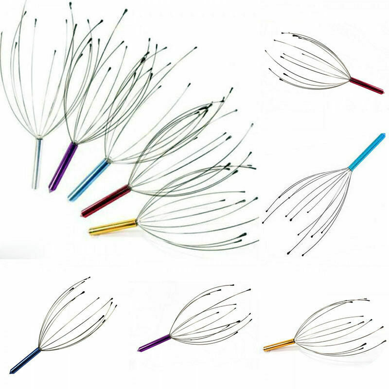 1x Head Massager Octopus Tackle Stress Head Neck Scalp Release Relax Wire G1Q2