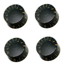 4pcs Electric Guitar Knob Cap Guitar Volume Tone Button for EPI LP (Black)