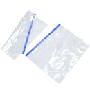 20 pieces Transparent Blue Plastic Bag with a Zipper Slide Holder A4 Paper