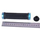 Pair Mountain Bike MTB BMX Bicycle Cycling Double Lock Handlebar Grips Blue A3G2