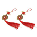 Qing Dynasty Red Chinese Knot Luck Coins Wealth Home Decor Ornament style 4