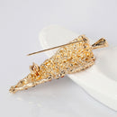 Christmas Tree Rhinestone Brooch Badge Lapel Pins Jacket Jewelry Gifts (A) A