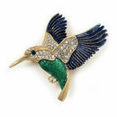 Dark blue+green alloy woodpecker Brooch In Personal temperament wild