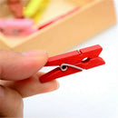 Mini Colorful Wooden Clip Office Supplies Photo Memo Peg Pin Diy Craft Post