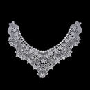 1pc Embroidered Floral Lace Neckline Neck Collar Trim Cloth Sewing Applique OZ
