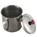 Stainless Steel Lid 4 inch Dia Capacity Water Cup Drink Mug D3S9