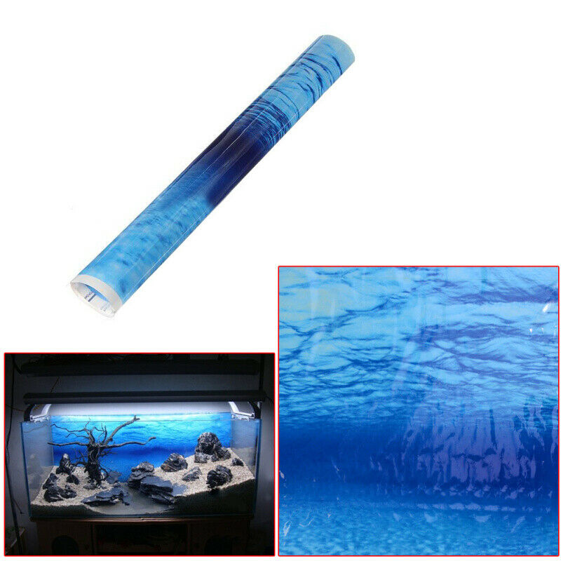 Fish Tank Background Poster Blue Sea Ocean Picture Wall Decoration Accessories
