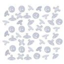 50x Heavy Duty Rubber Earring Backs Sleeves Holders Stoppers Soft Nut Silicone