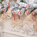 6pcs Decor Xmas Tree Christmas Decorations Wood DIY Hanging Ornaments U6T4 V4K0