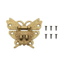 Retro Alloy Butterfly Latch Catch Wooden Jewelry Box Case Hasp Lock Buckle X5V8
