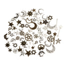 100g Mixed Assorted Moon Star Sun DIY Charms Jewelry Findings Pendant Beads