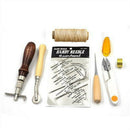 7x leather & canvas Craft Hand Stitching Sewing Tool Set Kit Thread Awl Waxed f
