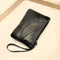 Simple Women Soft Leather Clutch Wristlets Handbag Lady Party Purse Wallet