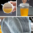 6Pcs Stretch Silicone Food Bowl Cover Storage Wraps Seals Reusable Lids