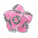 2Pcs PINK Rhinestone Flower Clip Auto Car Air Vent Perfume Freshener Universal