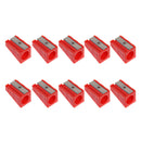 10pcs Billiards Pool Cue Tip Sharpener Shaper Trimmer Corrector Tool - Red