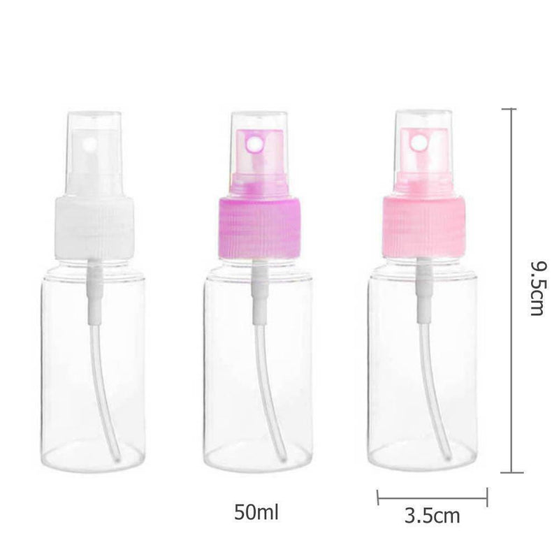 Clear Perfume Refillable Travel Lotion Liquid Spray Press Pump Bottle (50ml A