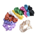 10Pcs Hair Scrunchies Pack Satin Bands Elastic Ponytail Holder Tie F. Women Girl