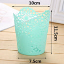 Pen Holder Round Plastic Brush Pencil Storage Organiser Wastebasket Lace Ho P4S7
