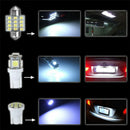 13Pcs Car White LED Lights Kit for Stock Interior & Dome & License Plate Lamps