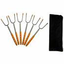 6 Premium Marshmallow Roasting Sticks 45 Inches Extra Long Extendable Stain F7R8