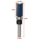 1/4 Inch Shank Hinge Mortise / Template Wood Milling Cutter 25x62mm Blue