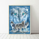 5D DIY Full Drill Square Diamond Painting Snow Wolf Cross Stitch Mosaic Kit
