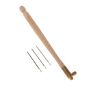 Good Quality Wooden Handle Tambour Crochet Hook with 3 Needles French Crochet