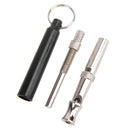 Two-tone Ultrasonic Flute Dog Whistle Keychain for Pet Training A