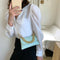 Women Chain Shoulder Messenger Bags Stone Pattern PU Totes Handbag (Green)