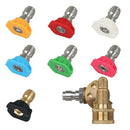 Universal Power Pressure Washer Spray Nozzle Tips And Quick Connect Pivot A F9O6
