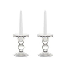 Clear Glass Pillar Candle Holder, Dual Use Taper Candle Stand for Pillar or D1K7